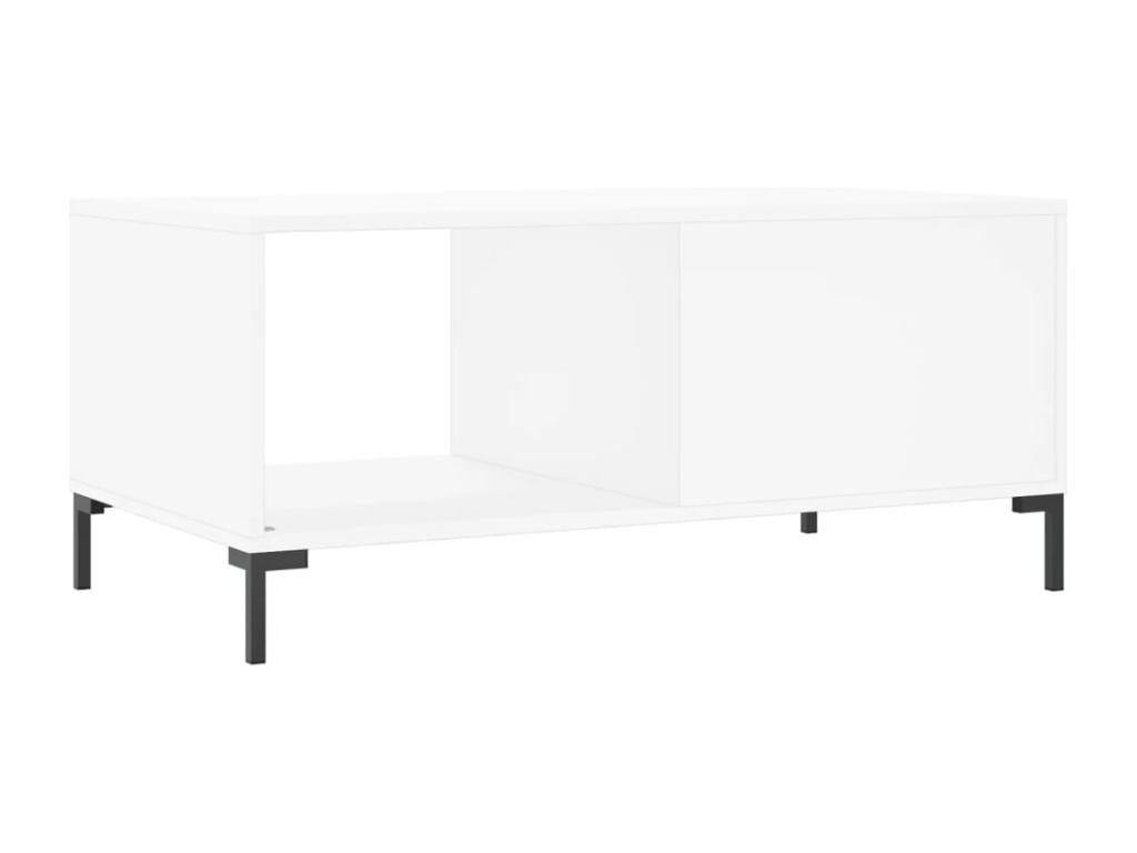 White coffee table 90x50x40 cm engineered wood 05022LYBI