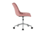 Office chair - Velvet / Chrome metal - Pink - Sunmeub 22552RXZI
