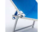 Sunmeub 25702XROI Aluminium Beach Sun Lounger with Sunshade
