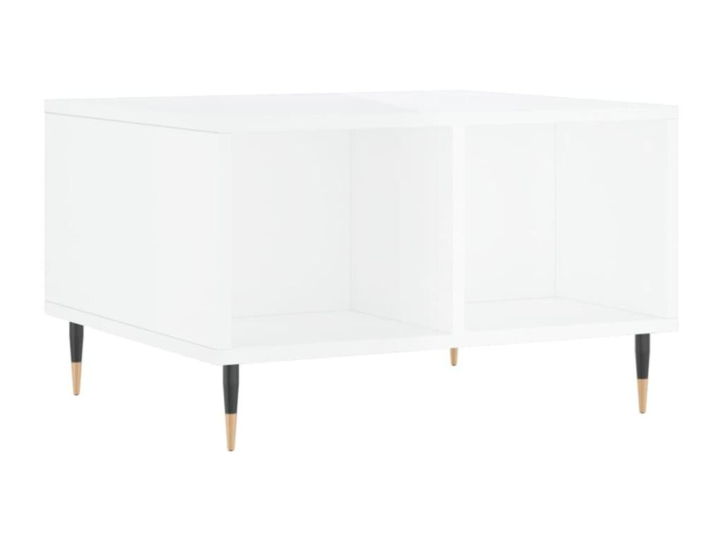 Coffee table, glossy white, 60x50x36.5 cm, engineered wood, 43984XSPH