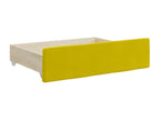 Daybed with trundle and drawers, yellow, 100x200 cm, velvet, 75289AQRE