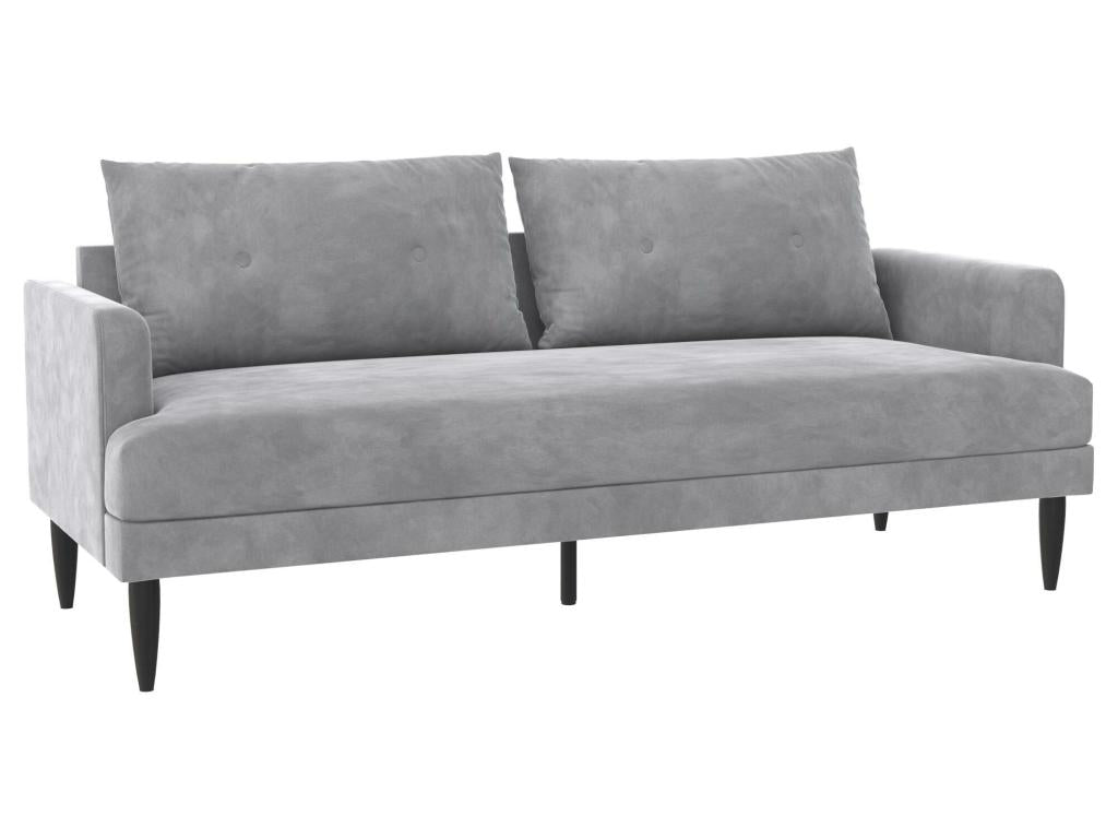 Sunmeub - 3-seater sofa in light grey velvet 72038XNMP