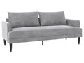 Sunmeub - 3-seater sofa in light grey velvet 72038XNMP