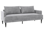 Sunmeub - 3-seater sofa in light grey velvet 72038XNMP