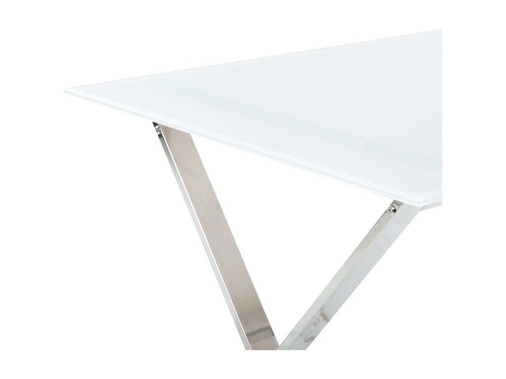 ATTICA Dining Table, White, 120 cm x 70 cm, Safety Glass, 84791WBJD