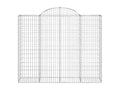 Arched gabion basket 200x50x160/180 cm Galvanized iron 92534ZWXK