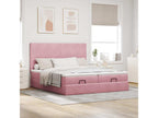 Sunmeub bed frame with pink velvet mattress 200x200 cm 29912KFDP