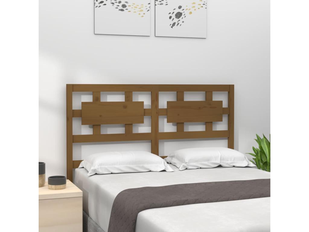 Honey Brown Headboard 145.5x4x100 cm Solid Pine Wood 54999XWEQ