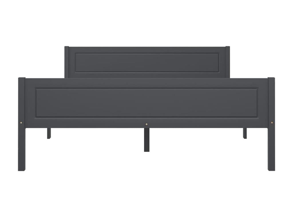 Solid pine wood bed frame, grey, 120x200 cm, 94884BSLT