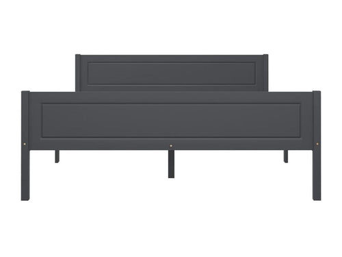 Solid pine wood bed frame, grey, 120x200 cm, 94884BSLT