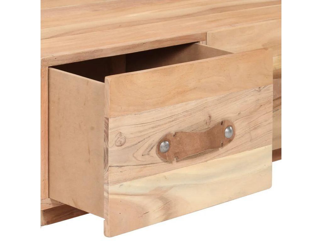 Mooth 90cm Light Reclaimed Wood Coffee Table with 2 Drawers 38504PUZD