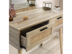 Sunmeub entryway unit with 2 drawers and mirror, oak color, 90 cm long, 25603EDWK