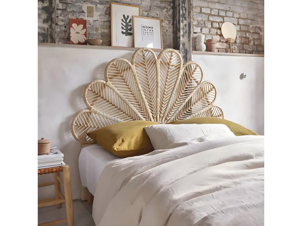 Natural rattan headboard 140 cm 12286NQSI
