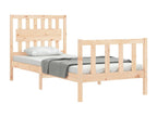 Bed frame with headboard 90x200 cm solid wood 63394JRCD