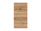 Shoe cabinet with 2 drop-down doors and 1 drawer, light wood - Sunmeub - W 60 x D 30 x H 113 cm 48155DVNG