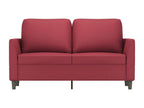 2-seater sofa, burgundy red, 120 cm, faux leather, 87791UXPI