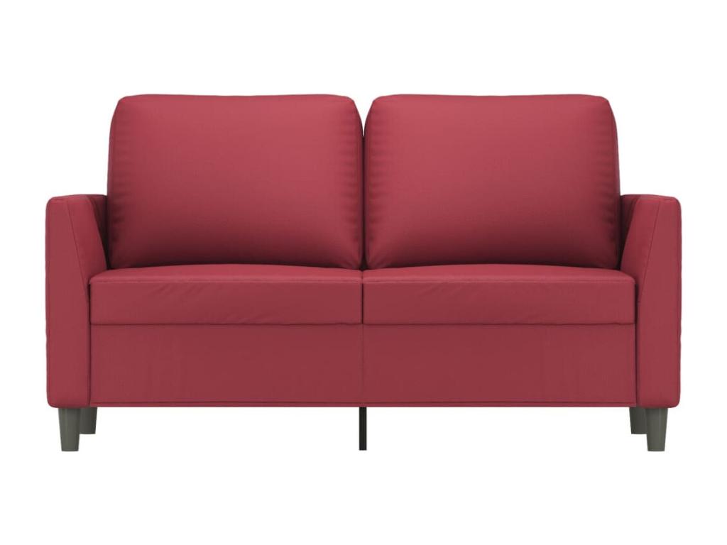 2-seater sofa, burgundy red, 120 cm, faux leather, 87791UXPI