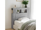 Sunmeub LED Headboard, Grey, 100x18.5x103.5 cm, Engineered Wood, 02007WKUV