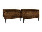 2-Piece Side Tables, Smoked Oak, 50x46x35 cm, Engineered Wood, 86687TTGL