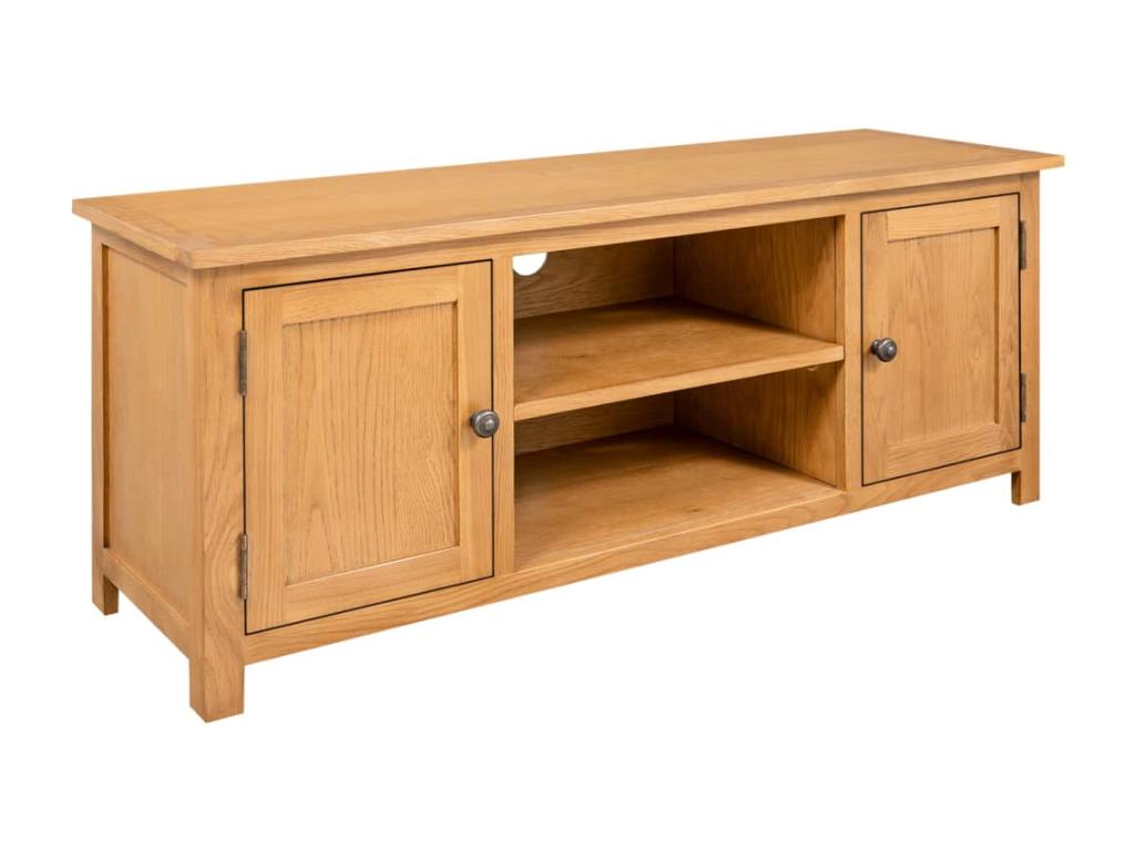 TV stand 110x35x44 cm Solid oak wood 69206UGRA