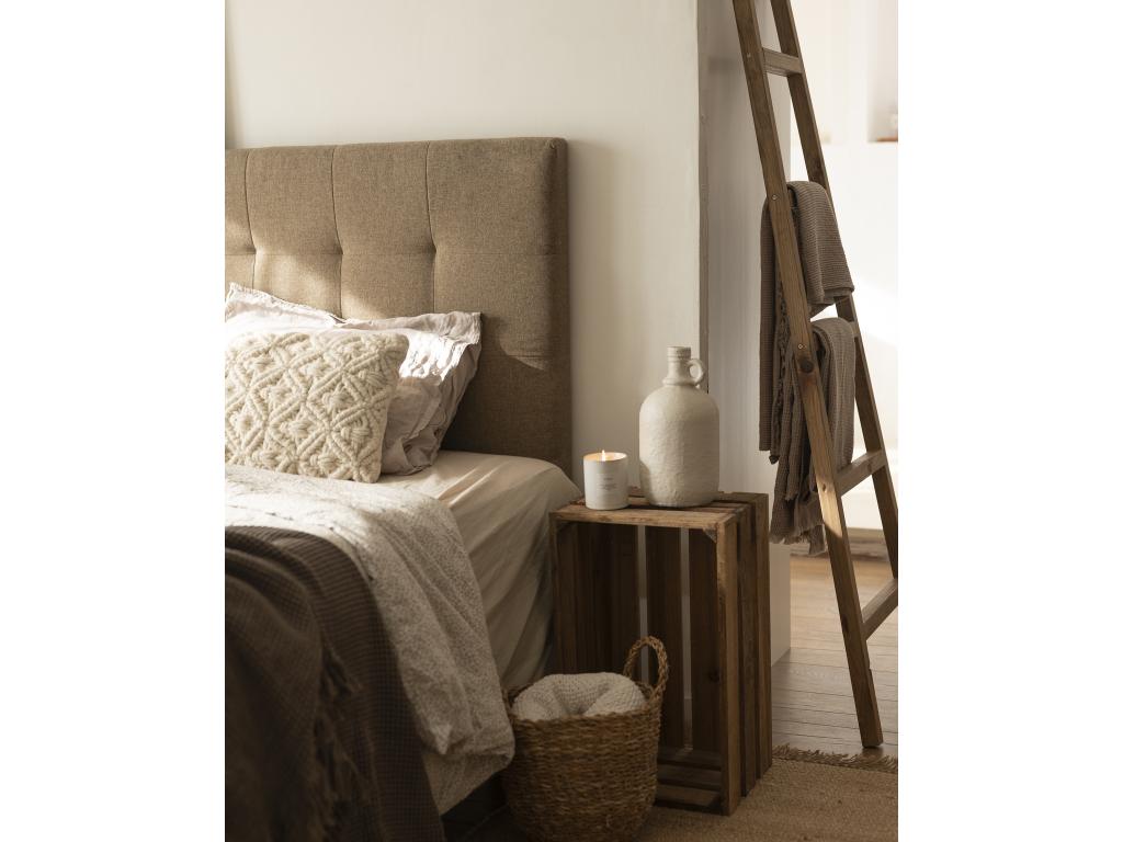 Brown upholstered polyester headboard 135x80cm - Sunmeub 03761LJIR
