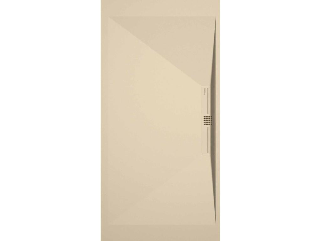 Sunmeub Cream Smooth Finish Shower Tray with Colored Grid - 90x80 cm 41555ETHB