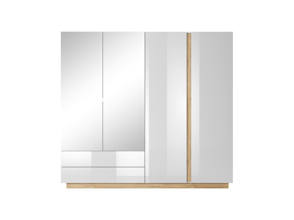 Sunmeub LED Hinged Door Wardrobe 220x54x203 White 88364EMVU