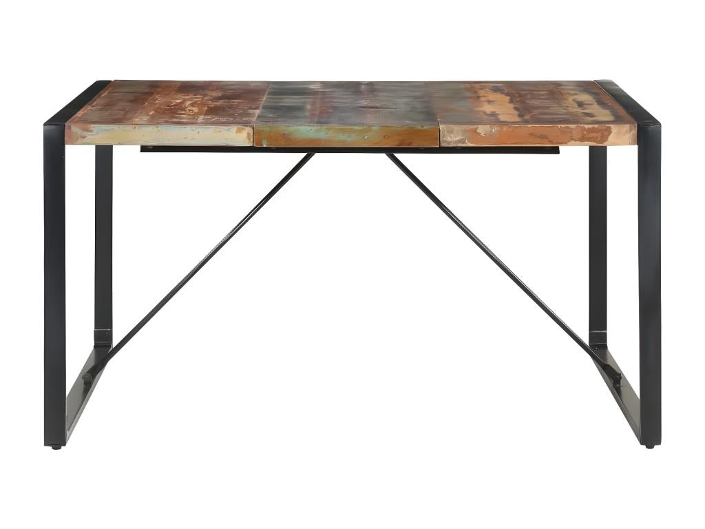 Dining table 140x140x75 cm Solid reclaimed wood 08584WDYX