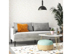 Sunmeub - 3-seater sofa in light grey velvet 72038XNMP