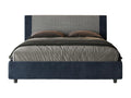 Upholstered storage bed 160x200 cm, Labirinto 09 fabric, Rosal blue, 39887WLEN