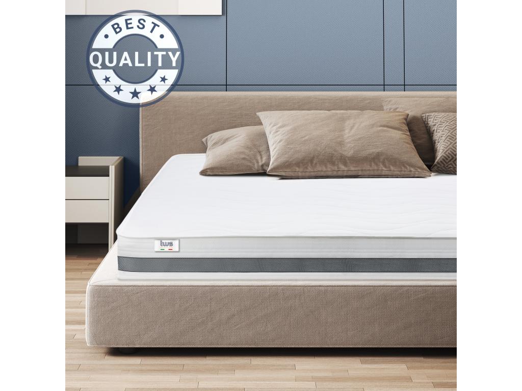 Homeboisstore Double Mattress, Size 210x210, with Orthopedic Memory Foam - Height 20 cm - Made in Italy 49777KTKU