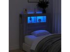 Sunmeub LED Headboard, Grey, 100x18.5x103.5 cm, Engineered Wood, 02007WKUV