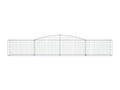 Arched gabion baskets, 10 pcs, 400x50x60-80, galvanized iron, 83885HCPL