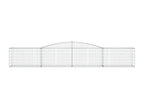 Arched gabion baskets, 10 pcs, 400x50x60-80, galvanized iron, 83885HCPL