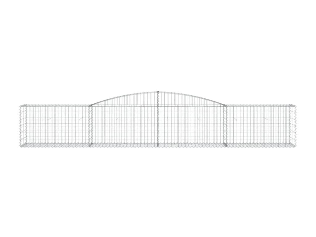 Arched gabion baskets, 10 pcs, 400x50x60-80, galvanized iron, 83885HCPL