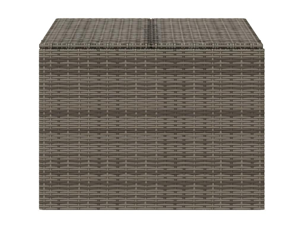Grey 291L Wicker Resin Garden Storage Box 83648TGFC