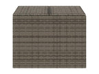 Grey 291L Wicker Resin Garden Storage Box 83648TGFC