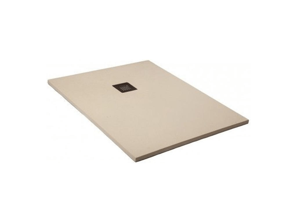 80x195 cm Sunmeub Extra Thin White Shower Tray (RAL 1013) in Synthetic Resin and Marble Powder with Free Drain 40848SFLQ