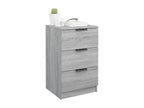Sunmeub bedside tables, 2 pcs, grey, 40x36x65 cm, 73505MQFI