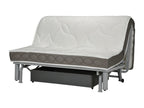 Microfiber BZ sofa bed 160x200 with storage compartment, Homeboisstore 12cm mattress - Light Grey 36649ZXRX