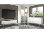 Storage chest 180x42x84cm Universal unit on gold legs KAYRA Matte white 92555NNPY