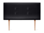 Sunmeub Faux Leather Headboard with 2 Buttons, 95x105cm, with Legs, 90cm Beds - Black 44715VEWA