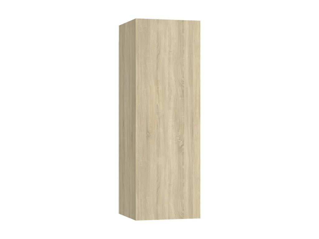 Sunmeub 7-Piece Oak Engineered Wood TV Stand Set 27863AFUR