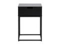 Sunmeub - 1-Drawer Wooden Bedside Table - Black 00352AAQA