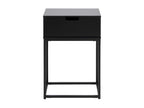 Sunmeub - 1-Drawer Wooden Bedside Table - Black 00352AAQA