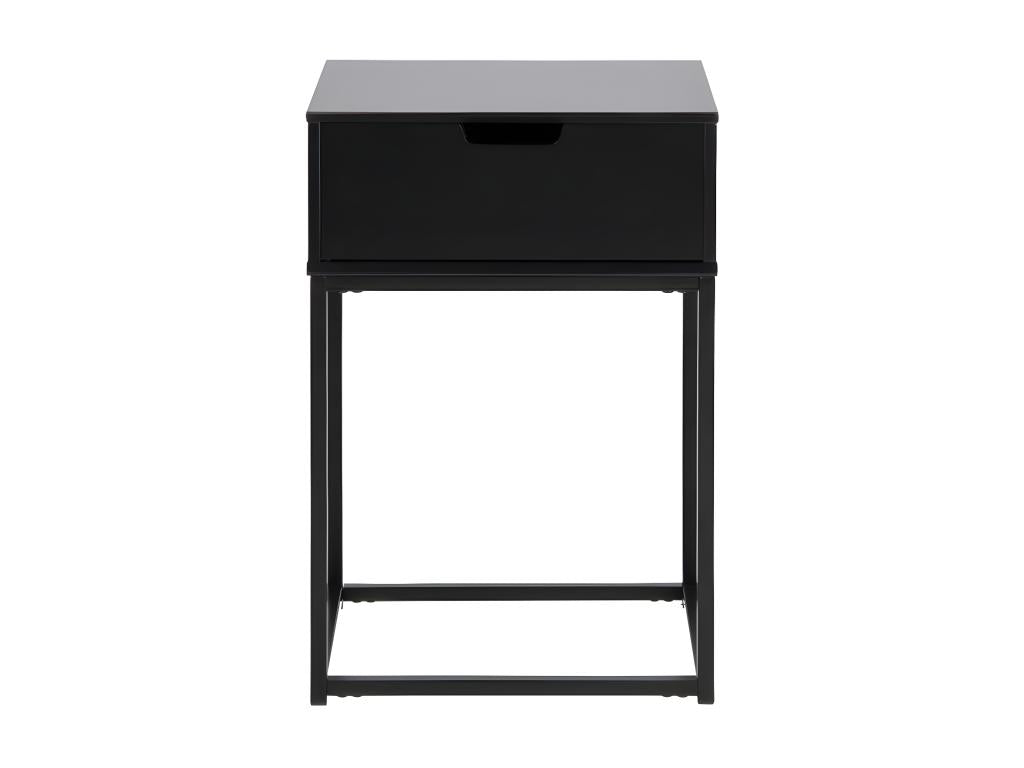 Sunmeub - 1-Drawer Wooden Bedside Table - Black 00352AAQA
