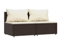Garden center sofa cushions, 2 pieces, brown woven resin, 11364MUUN
