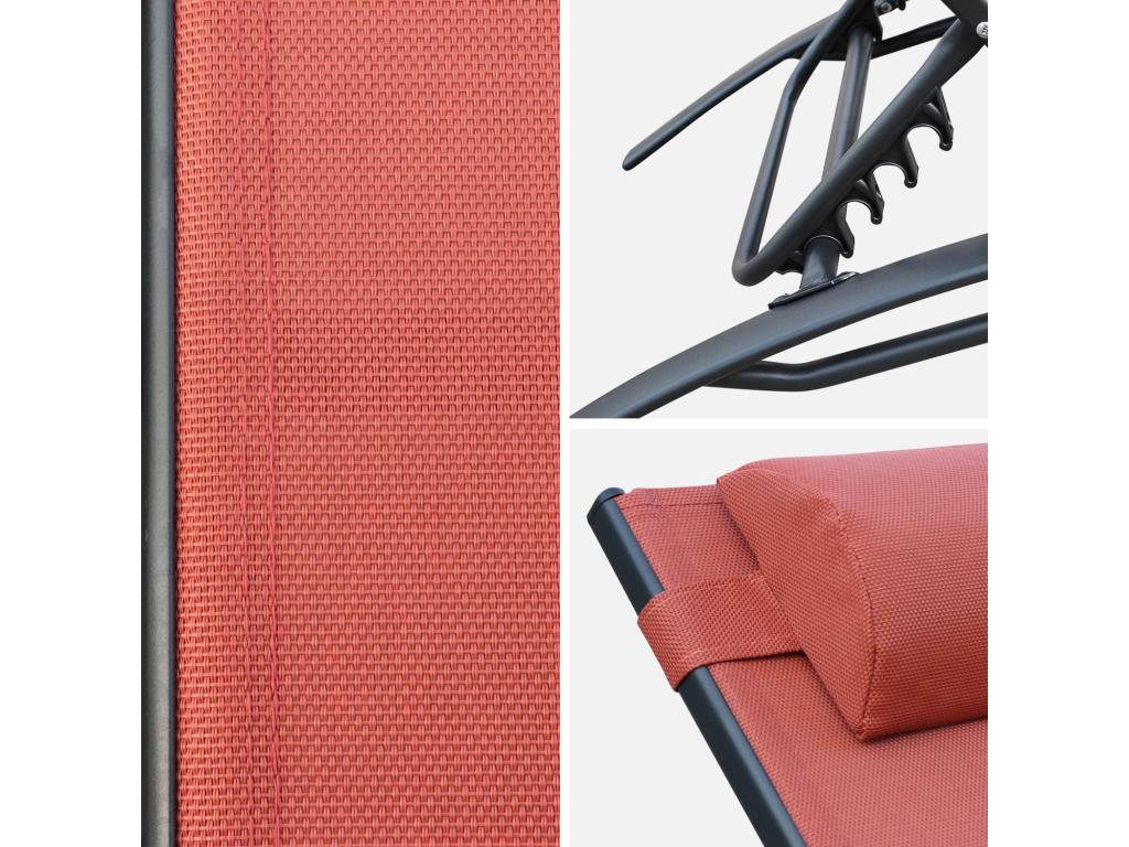 Sunmeub aluminum sun loungers - Sunmeub - Aluminum and textilene sun loungers 47826VJQZ