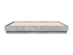 Concrete grey bed frame 200x200 cm engineered wood 76371ZVRH