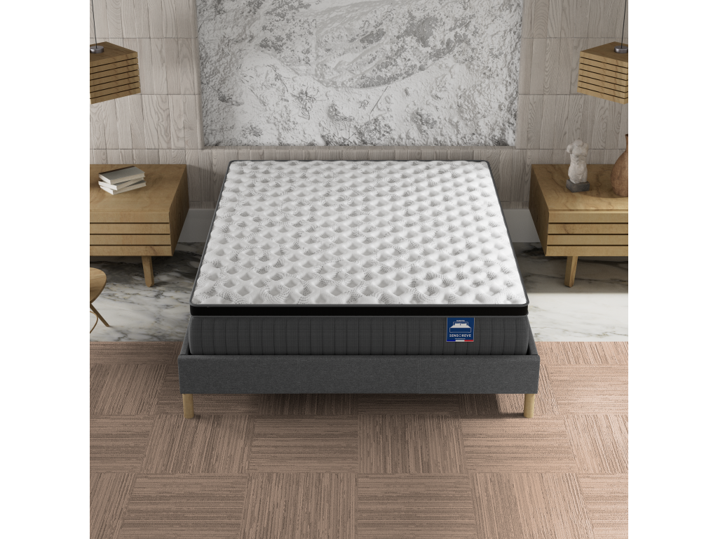 140x190cm spring mattress and bed base set, 30cm thick, with memory foam, 32938DZFD